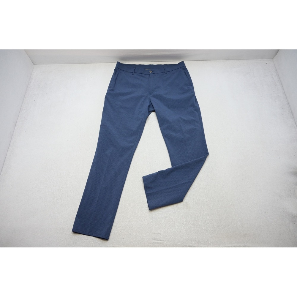 Original Penguin Munsingwear Golf Pants Mens 36x32 Blue Crosshatch Stretch
